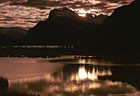 Cloudy skies and asterism, Third Vermilion Lake, Banff National Park.