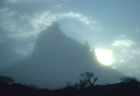 Sunrise on the Foggy Western Slopes of  Tetakawi (Tetas de Cabra) - San Carlos, Sonora, Mexico