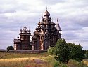 The wooden Cathedral of the Transfiguration on the Island Kizhi on Lake Onega - Karelia, Russia