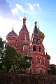 A soft lit view of the domes of St. Basil's Cathedral, Red Square, Moscow, Russia