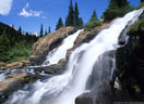 A pleasant view across Upper Twin Falls, Yankee Boy Basin.